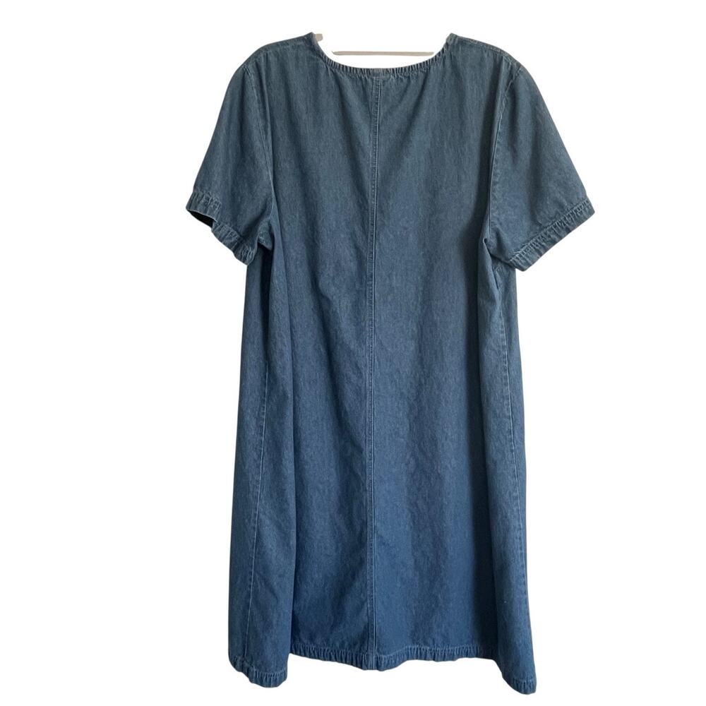 Blair Denim Dress Women Size L Lighthouse Embroidered Vintage Beachy Style Retro - Picture 16 of 16